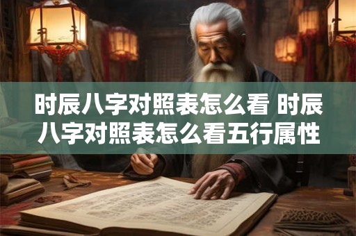 时辰八字对照表怎么看 时辰八字对照表怎么看五行属性