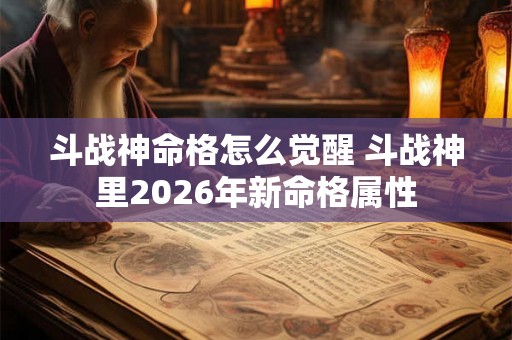 斗战神命格怎么觉醒 斗战神里2026年新命格属性 斗战神命格怎么觉醒 斗战神里2026年新命格属性
