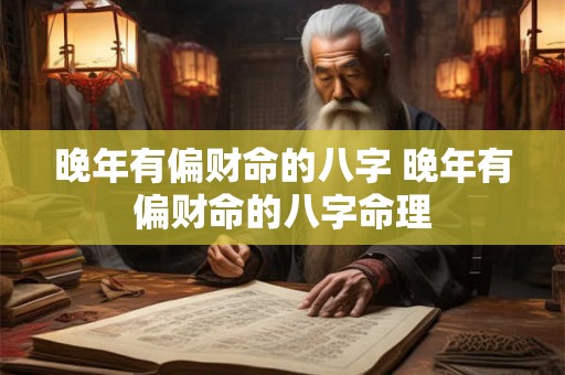 晚年有偏财命的八字 晚年有偏财命的八字命理 晚年有偏财命的八字 晚年有偏财命的八字命理