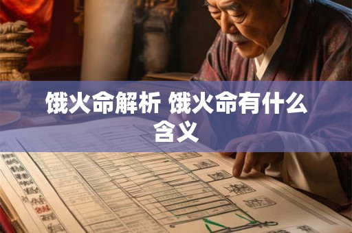 饿火命解析 饿火命有什么含义 饿火命解析 饿火命有什么含义