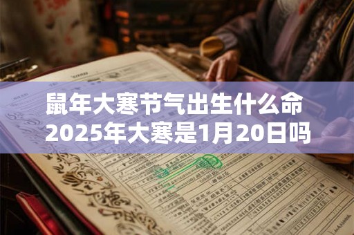 鼠年大寒节气出生什么命 2025年大寒是1月20日吗