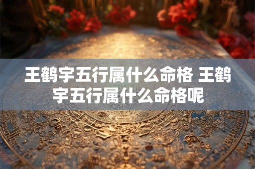 王鹤宇五行属什么命格 王鹤宇五行属什么命格呢 王鹤宇五行属什么命格 王鹤宇五行属什么命格呢
