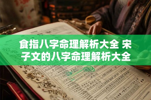 食指八字命理解析大全 宋子文的八字命理解析大全 食指八字命理解析大全 宋子文的八字命理解析大全