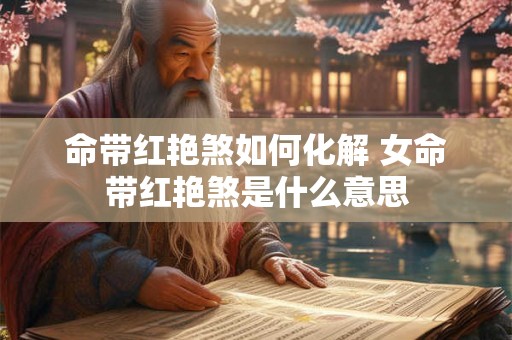 命带红艳煞如何化解 女命带红艳煞是什么意思 命带红艳煞如何化解 女命带红艳煞是什么意思