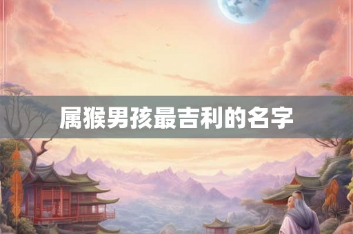 属猴男孩最吉利的名字 属猴男孩最吉利的名字