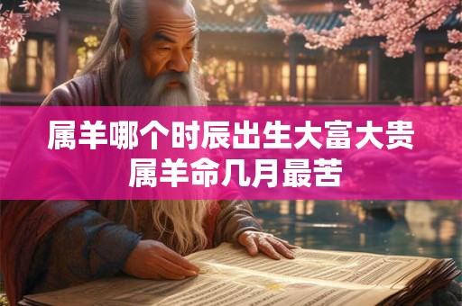 属羊哪个时辰出生大富大贵 属羊命几月最苦