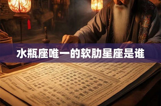 水瓶座唯一的软肋星座是谁