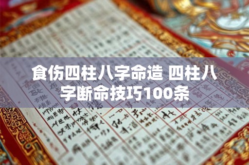 食伤四柱八字命造 四柱八字断命技巧100条 食伤四柱八字命造 四柱八字断命技巧100条