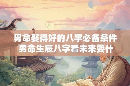男命娶得好的八字必备条件 男命生辰八字看未来娶什么样的老婆