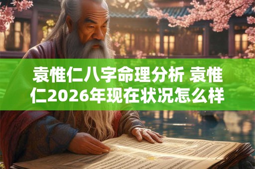 袁惟仁八字命理分析 袁惟仁2026年现在状况怎么样 袁惟仁八字命理分析 袁惟仁2026年现在状况怎么样