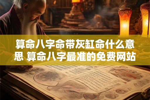 算命八字命带灰缸命什么意思 算命八字最准的免费网站 算命八字命带灰缸命什么意思 算命八字最准的免费网站