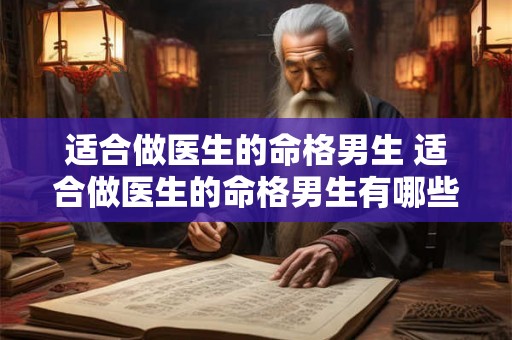 适合做医生的命格男生 适合做医生的命格男生有哪些 适合做医生的命格男生 适合做医生的命格男生有哪些