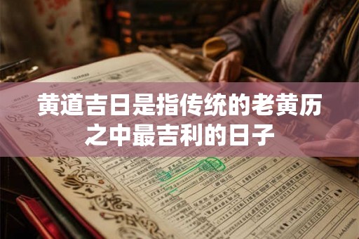 黄道吉日是指传统的老黄历之中最吉利的日子