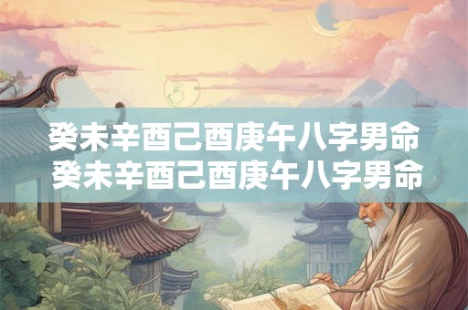 癸未辛酉己酉庚午八字男命 癸未辛酉己酉庚午八字男命好吗 癸未辛酉己酉庚午八字男命 癸未辛酉己酉庚午八字男命好吗