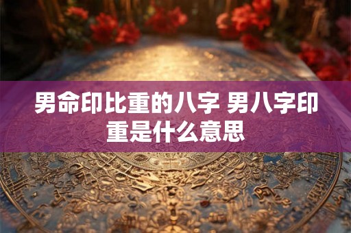 男命印比重的八字 男八字印重是什么意思