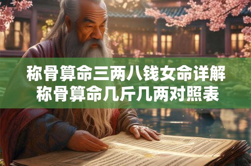 称骨算命三两八钱女命详解 称骨算命几斤几两对照表注解详细表 称骨算命三两八钱女命详解 称骨算命几斤几两对照表注解详细表
