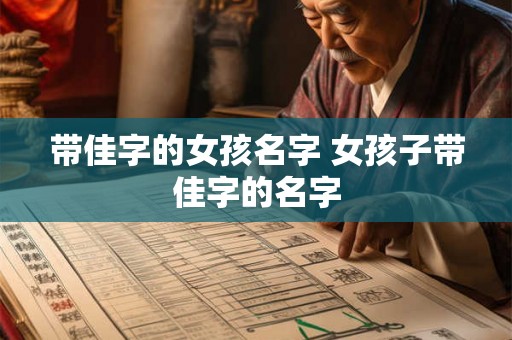 带佳字的女孩名字 女孩子带佳字的名字 带佳字的女孩名字 女孩子带佳字的名字