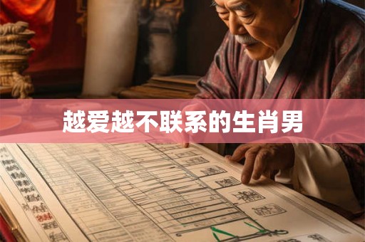 越爱越不联系的生肖男 越爱越不联系的生肖男