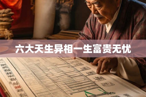 六大天生异相一生富贵无忧 六大天生异相一生富贵无忧