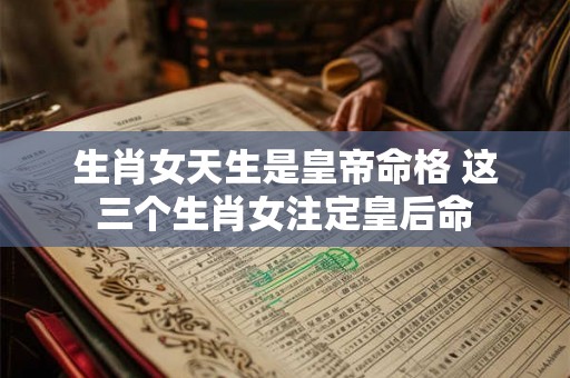 生肖女天生是皇帝命格 这三个生肖女注定皇后命