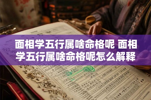 面相学五行属啥命格呢 面相学五行属啥命格呢怎么解释 面相学五行属啥命格呢 面相学五行属啥命格呢怎么解释