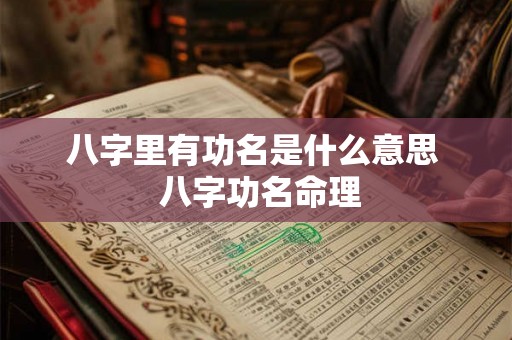 八字里有功名是什么意思 八字功名命理 八字里有功名是什么意思 八字功名命理
