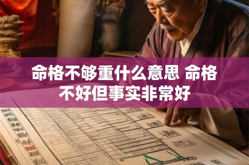 命格不够重什么意思 命格不好但事实非常好 命格不够重什么意思 命格不好但事实非常好