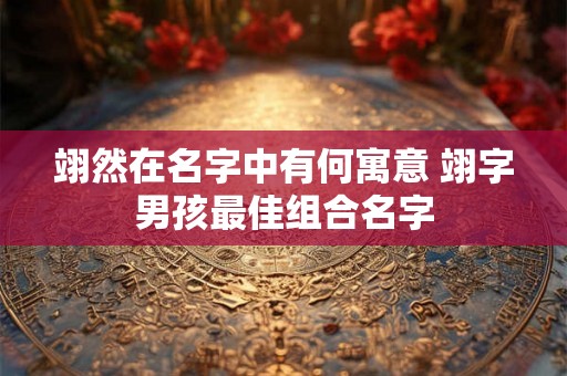 翊然在名字中有何寓意 翊字男孩最佳组合名字 翊然在名字中有何寓意 翊字男孩最佳组合名字