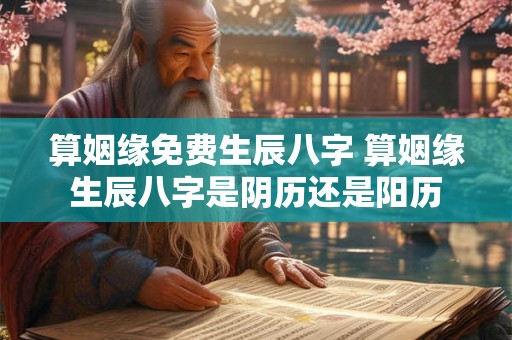算姻缘免费生辰八字 算姻缘生辰八字是阴历还是阳历 算姻缘免费生辰八字 算姻缘生辰八字是阴历还是阳历