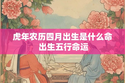 虎年农历四月出生是什么命 出生五行命运