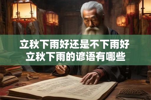 立秋下雨好还是不下雨好 立秋下雨的谚语有哪些