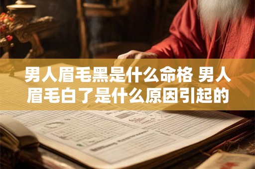 男人眉毛黑是什么命格 男人眉毛白了是什么原因引起的 男人眉毛黑是什么命格 男人眉毛白了是什么原因引起的