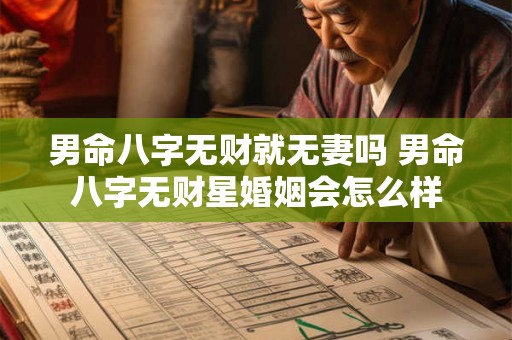 男命八字无财就无妻吗 男命八字无财星婚姻会怎么样 男命八字无财就无妻吗 男命八字无财星婚姻会怎么样