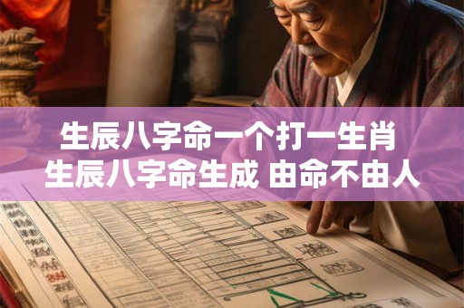 生辰八字命一个打一生肖 生辰八字命生成 由命不由人 生辰八字命一个打一生肖 生辰八字命生成 由命不由人