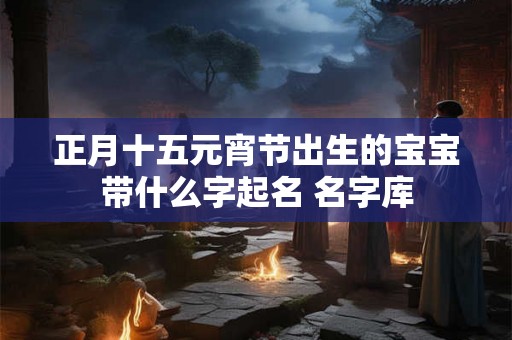 正月十五元宵节出生的宝宝带什么字起名 名字库