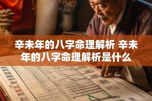 辛未年的八字命理解析 辛未年的八字命理解析是什么 辛未年的八字命理解析 辛未年的八字命理解析是什么