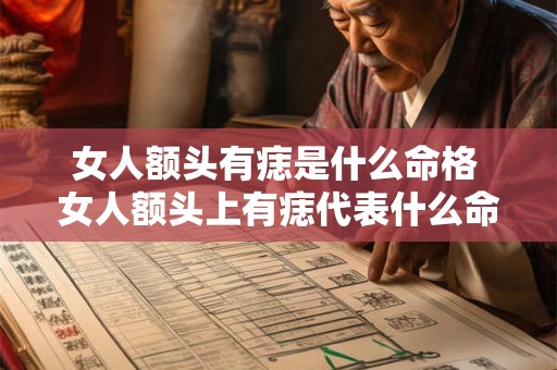 女人额头有痣是什么命格 女人额头上有痣代表什么命运