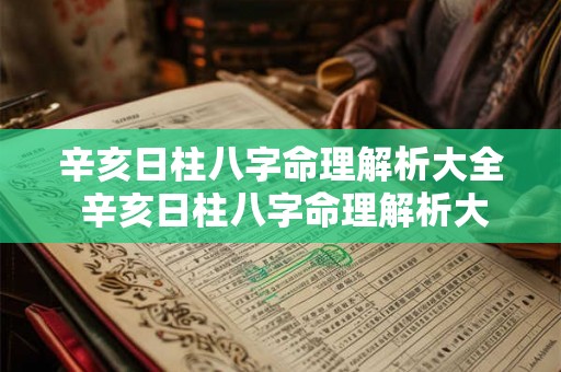 辛亥日柱八字命理解析大全 辛亥日柱八字命理解析大全图片 辛亥日柱八字命理解析大全 辛亥日柱八字命理解析大全图片