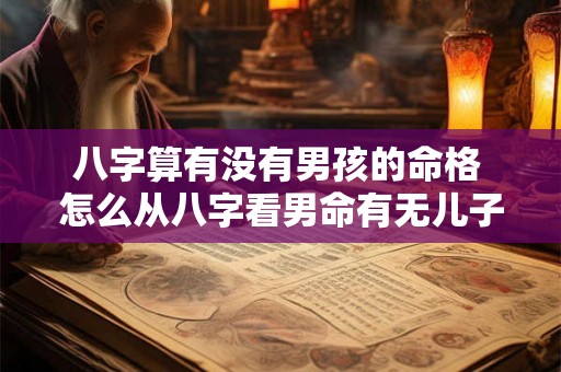 八字算有没有男孩的命格 怎么从八字看男命有无儿子