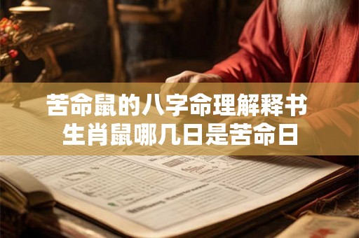 苦命鼠的八字命理解释书 生肖鼠哪几日是苦命日 苦命鼠的八字命理解释书 生肖鼠哪几日是苦命日