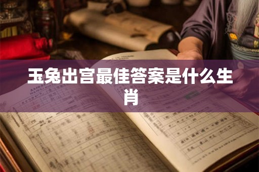 玉兔出宫最佳答案是什么生肖 玉兔出宫最佳答案是什么生肖