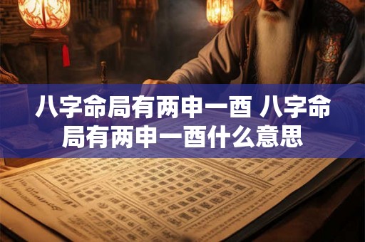 八字命局有两申一酉 八字命局有两申一酉什么意思 八字命局有两申一酉 八字命局有两申一酉什么意思
