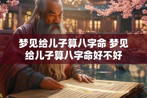 梦见给儿子算八字命 梦见给儿子算八字命好不好 梦见给儿子算八字命 梦见给儿子算八字命好不好