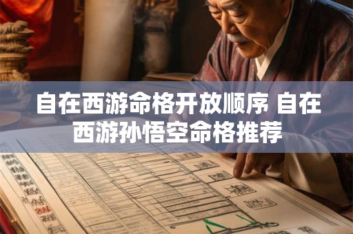 自在西游命格开放顺序 自在西游孙悟空命格推荐 自在西游命格开放顺序 自在西游孙悟空命格推荐