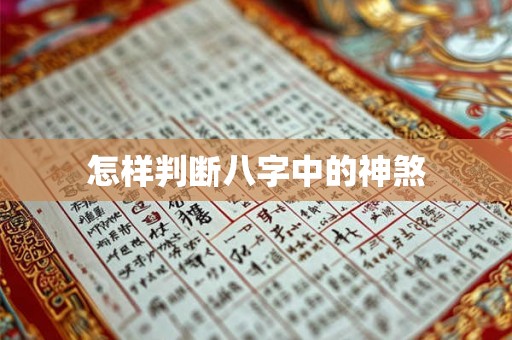 怎样判断八字中的神煞 怎样判断八字中的神煞