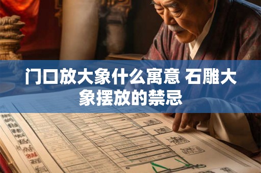 门口放大象什么寓意 石雕大象摆放的禁忌 门口放大象什么寓意 石雕大象摆放的禁忌