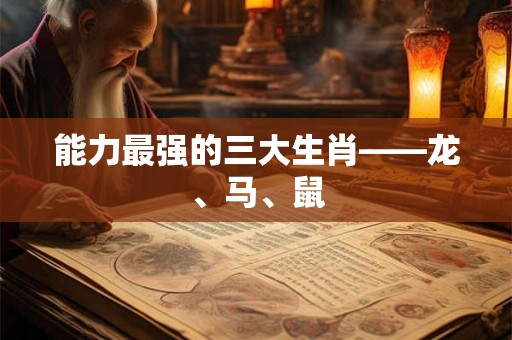 能力最强的三大生肖——龙、马、鼠 能力最强的三大生肖——龙、马、鼠