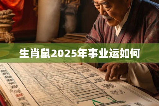 生肖鼠2025年事业运如何