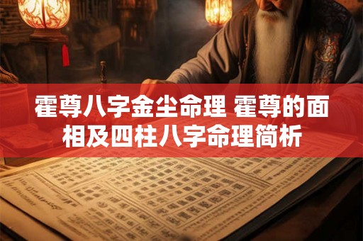 霍尊八字金尘命理 霍尊的面相及四柱八字命理简析 霍尊八字金尘命理 霍尊的面相及四柱八字命理简析