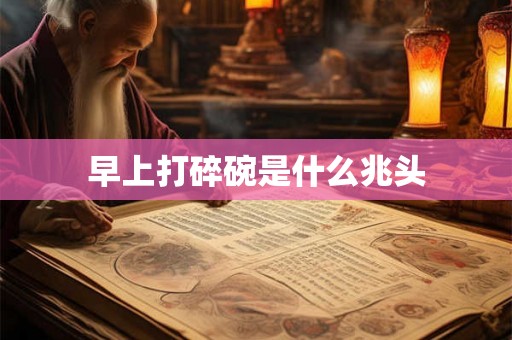 早上打碎碗是什么兆头 早上打碎碗是什么兆头